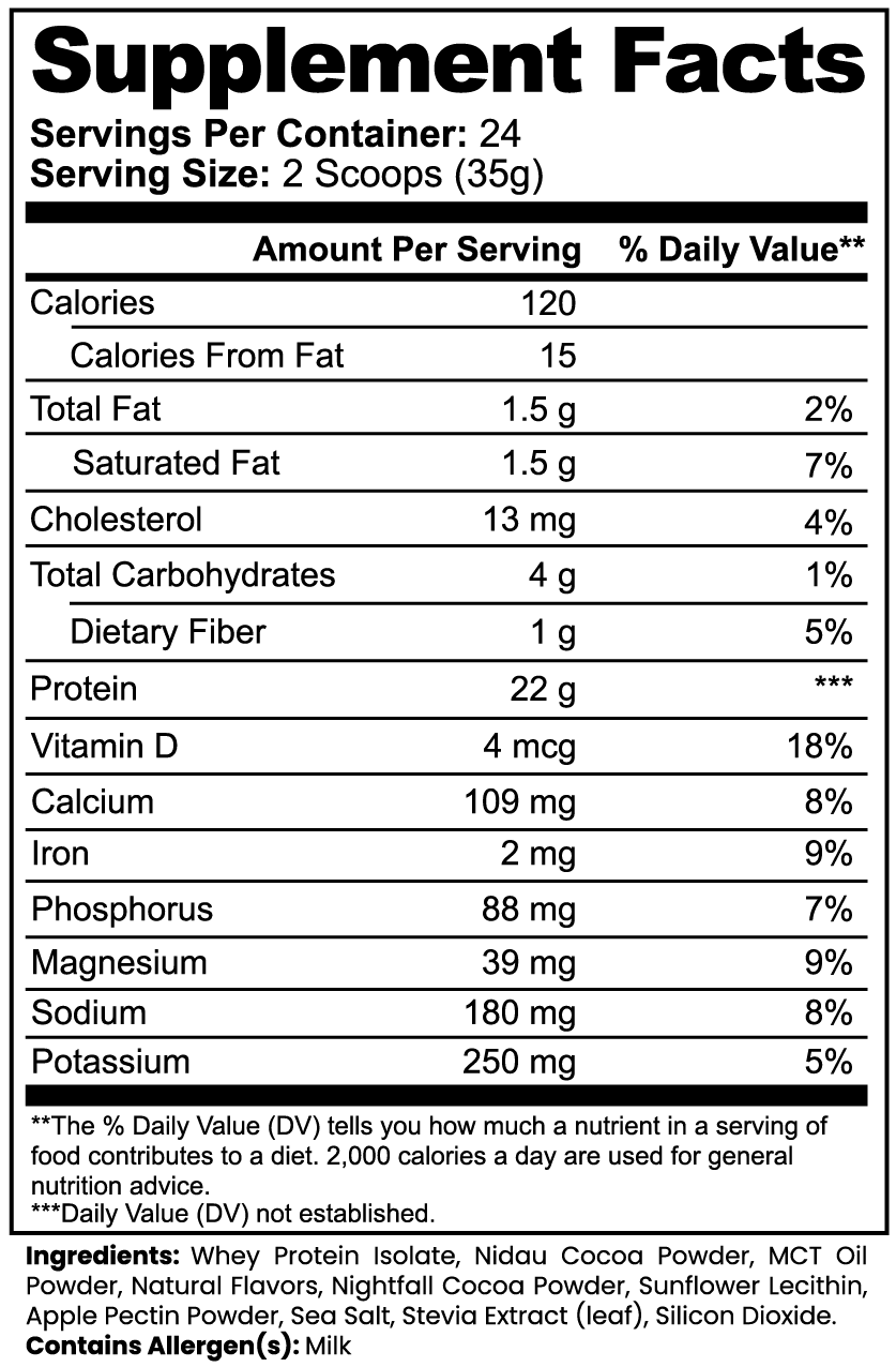 CHOCOLATE WHEY PROTEIN ISOLATE
