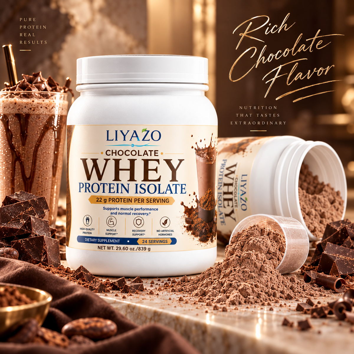 CHOCOLATE WHEY PROTEIN ISOLATE